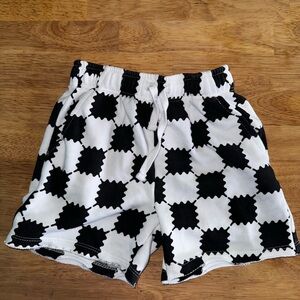 Stylish Black and White Checkered toddler Shorts